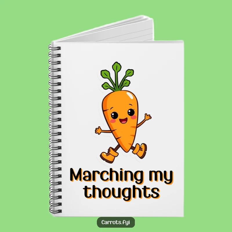 Funny Marching Carrot Notebook: Hilarious Journal for Determined Thoughts