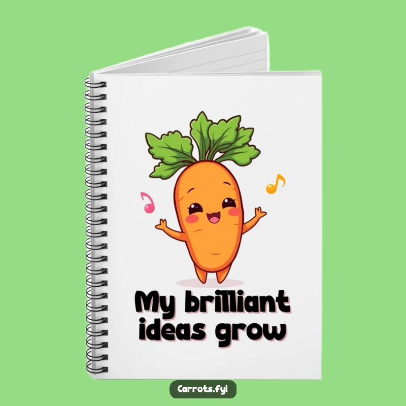 Funny Carrot Juggling Notebook - Journal Garden Character Gift Idea