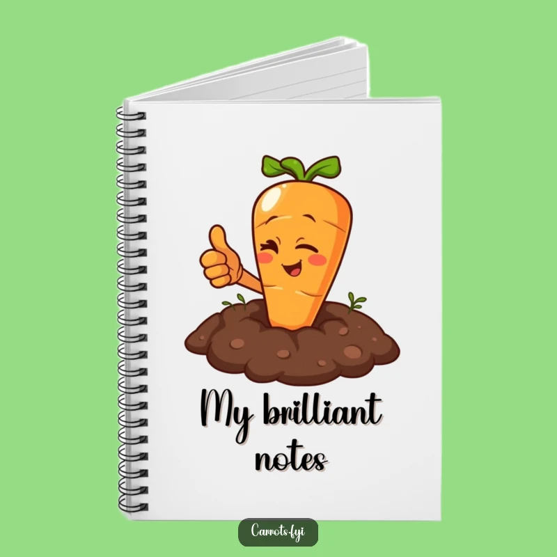 Funny Winking Carrot Notebook: Jot Down Ideas with a Thumbs Up, Great Funny Gift