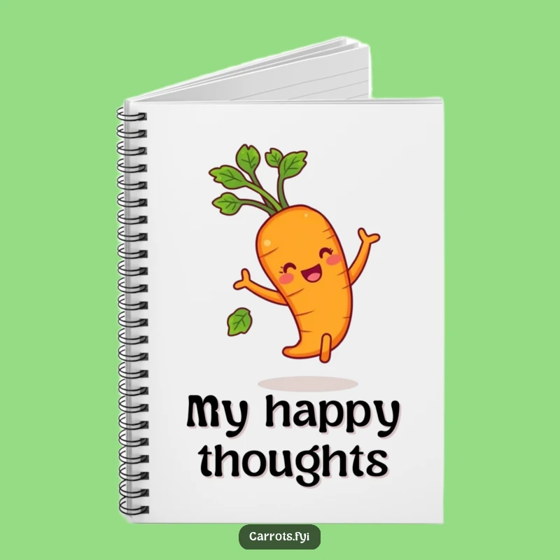 Funny Dancing Carrot Journal - Hilarious Veggie Celebration Notebook