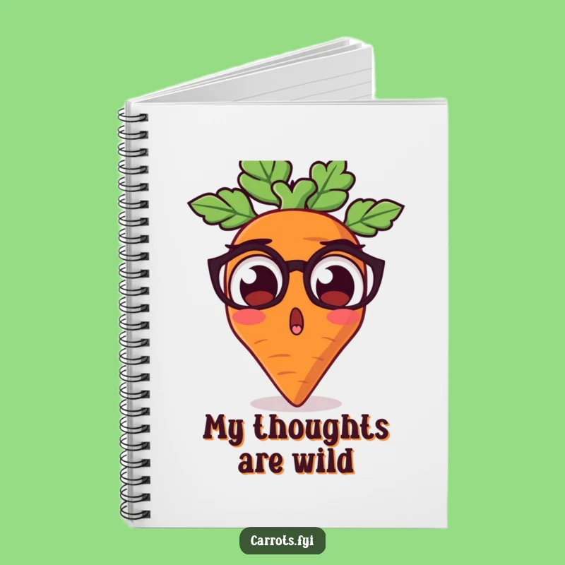 Funny Surprised Carrot Notebook - Shocked Veggie Journal Gift Idea