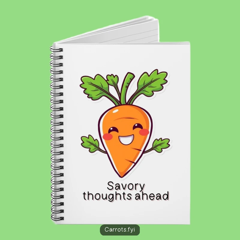 Funny Crunchy Carrot Smile Notebook, Journal for Happy Crunchers, Creative Funny Gift