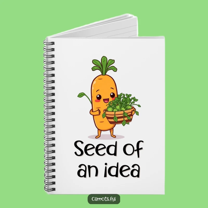 Funny Carrot Notebook: Jot Down Ideas with Sprout Cheer Funny Gift