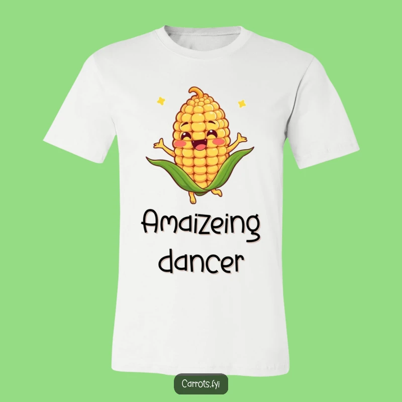 Funny Corn Kernel Spin Shirt: Joyful Character Tee, Great Comedic Gift