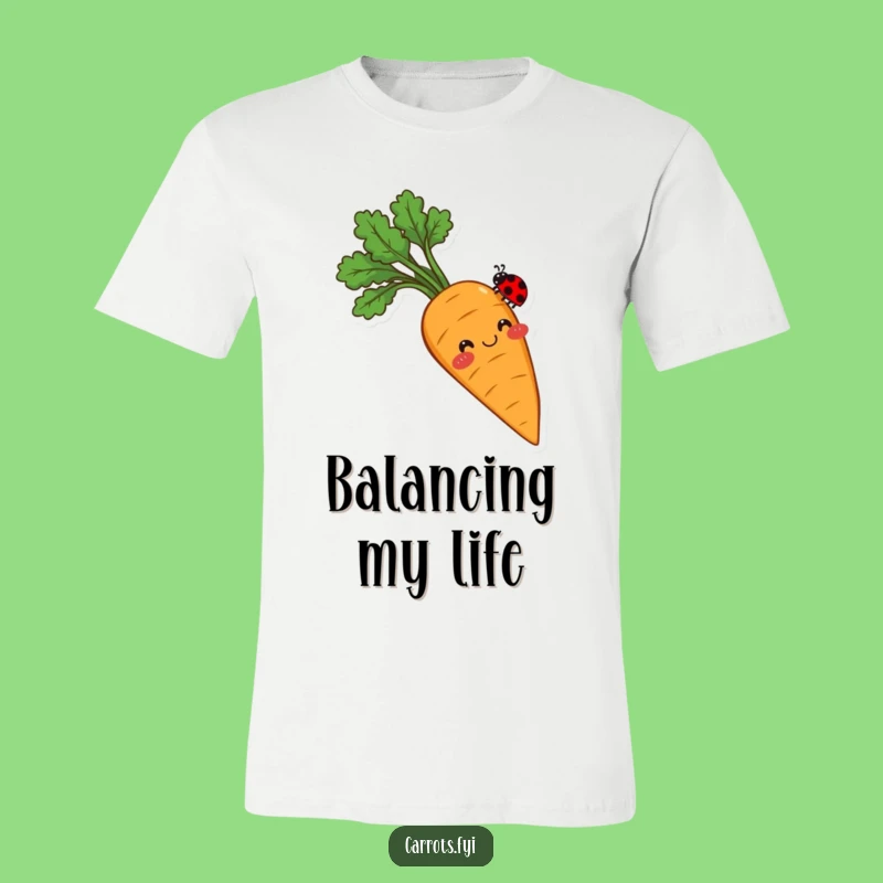Funny Balancing Carrot T-Shirt: Wear Gentle Humor and Sweet Style!