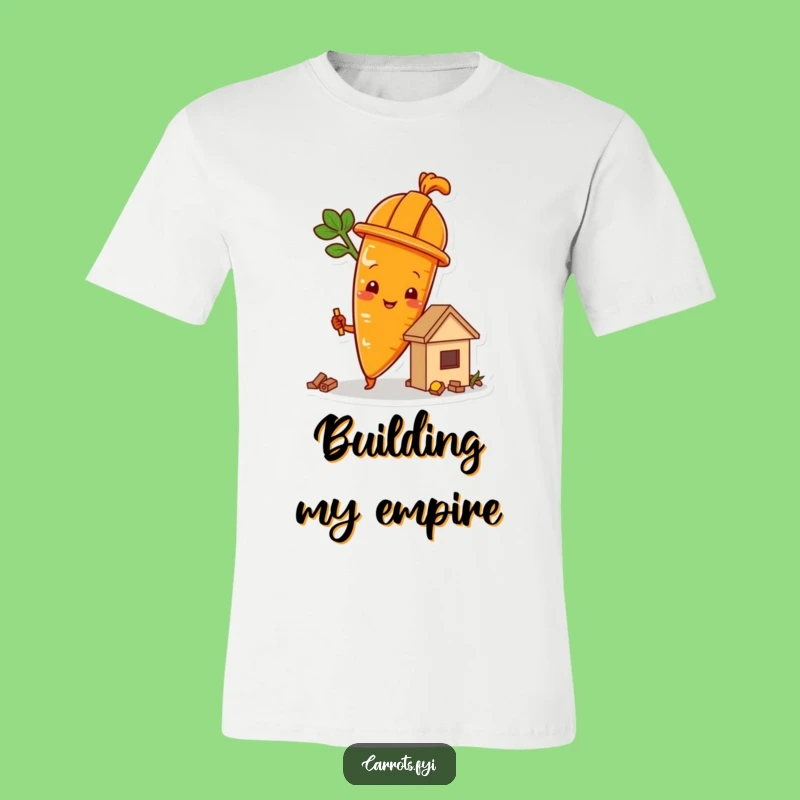 Funny Building Carrot Architect Tee - Hilarious Food Structure Creator Shirt