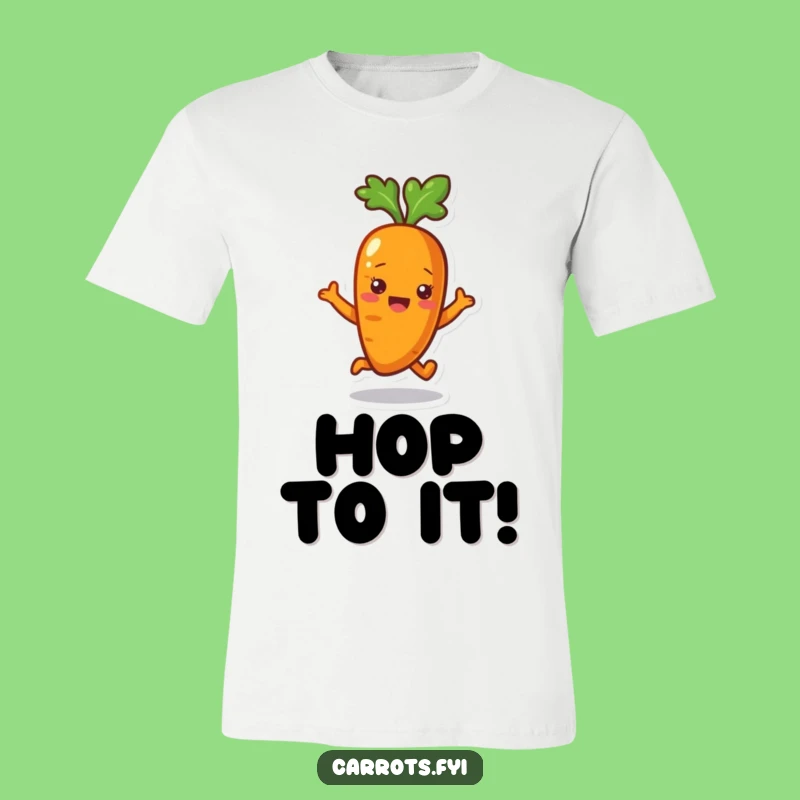 Funny Carrot Bounce T-Shirt: Energetic Veggie Tee, Great Funny Gift