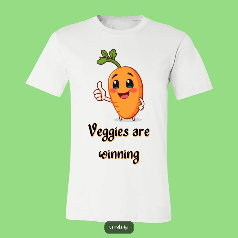 Funny Jolly Carrot Thumbs-Up T-Shirt: Spread Cheer, Perfect Funny Gift for Happy People