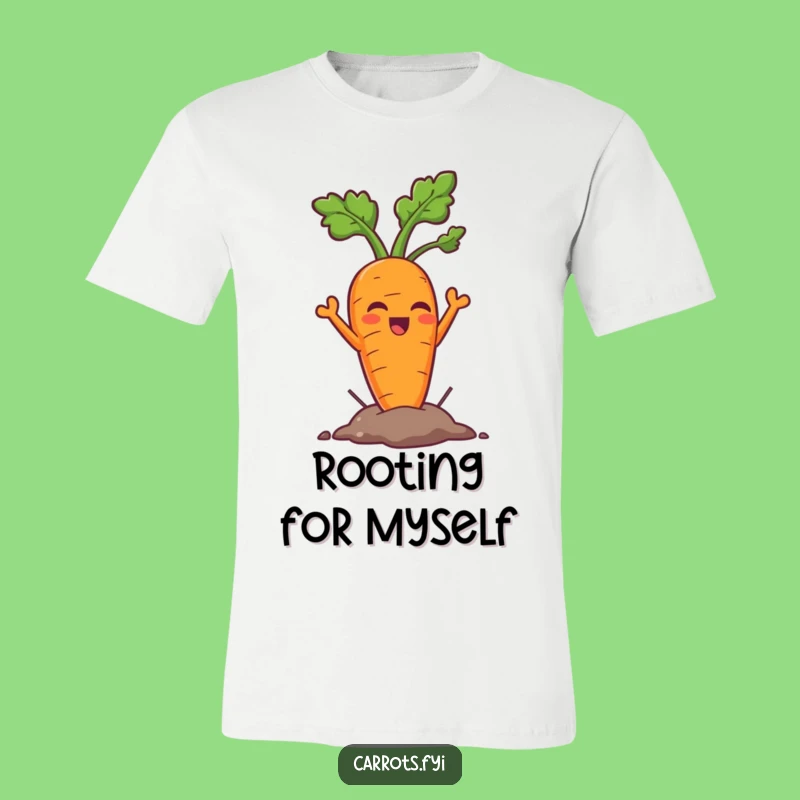 Funny Triumph Carrot T-Shirt: Hilarious Veggie Hero Pulling Out of the Ground