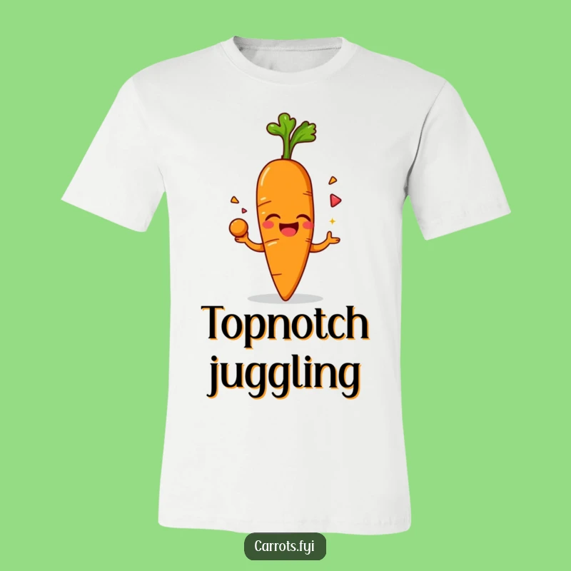 Funny Juggling Carrot T-Shirt: Hilarious Giggling Veggie Tee for Fun Lovers