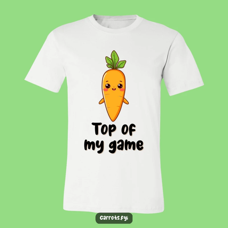 Funny Sprout Hat Carrot T-Shirt, Confident Veggie Style Tee, Hilarious Fashion Gift
