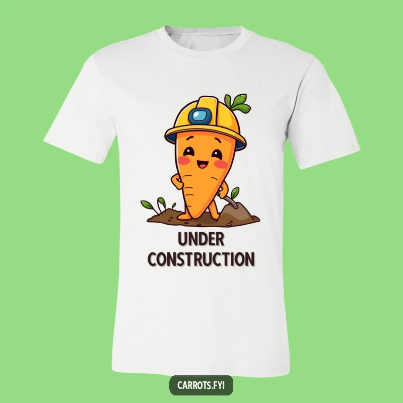 Funny Construction Carrot T-Shirt: Playful Digging Design, Ideal Funny Gift