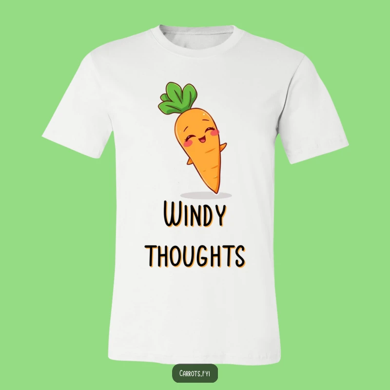 Funny Giggling Carrot T-Shirt - Breezy Vegetable Character Tee