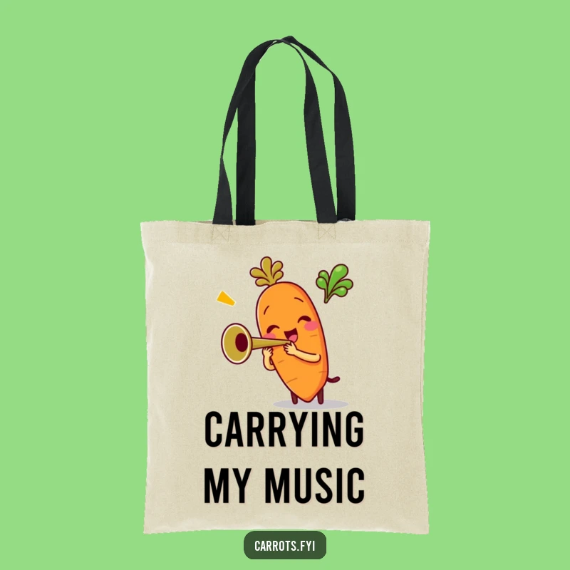 Funny Trumpet Carrot Tote Bag: Hilarious & Practical for Cheerful Errands