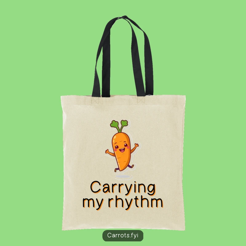 Funny Dancing Carrot Tote Bag: Carry Your Groceries with a Smile and Laugh