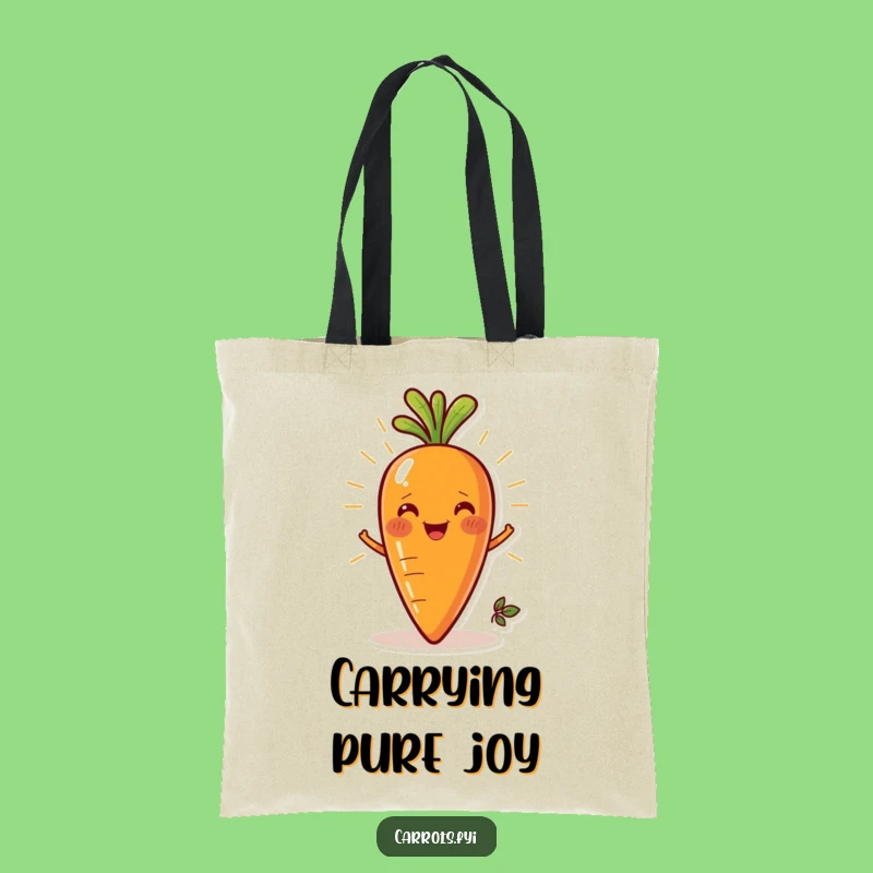Funny Fresh Carrot Tote Bag: Stylish & Radiant Veggie, Perfect Gift Bag
