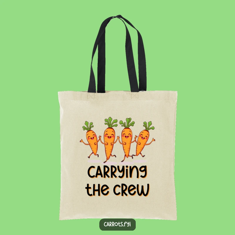 Funny Carrot Bunch Dance Tote Bag: Synchronized Veggie for Chic Errands
