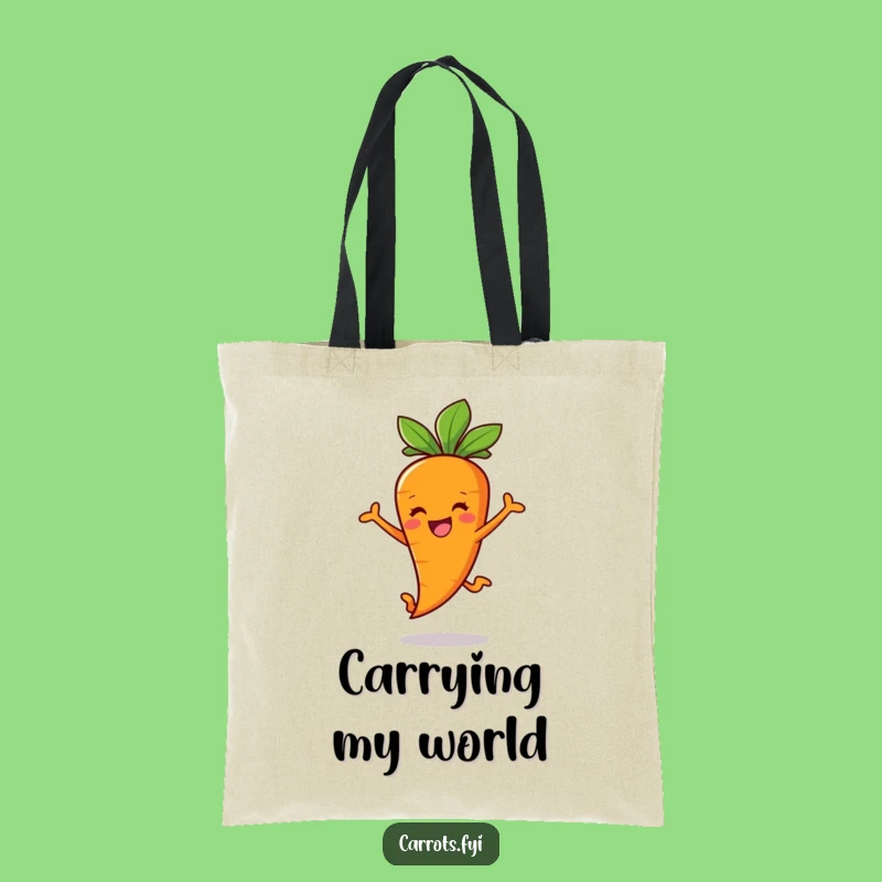 Funny Carrot Stick Leap Tote Bag: Joyful Veggie for Active Errands