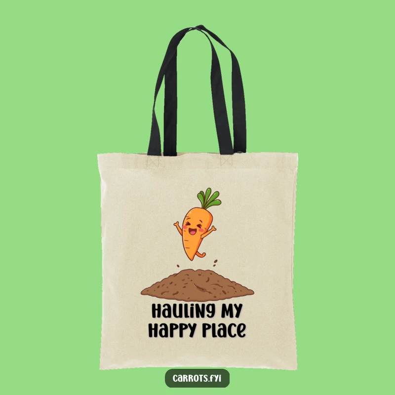 Funny Leaping Carrot Tote Bag: Carry Your Garden Gear with a Laugh