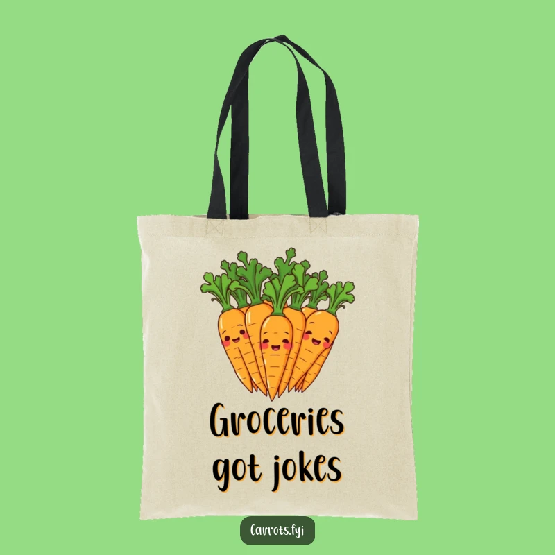 Funny Giggling Carrot Tote Bag: Carry Your Laughs and Veggie Fun!