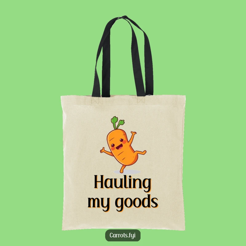 Funny Carrot Cartwheel Tote Bag: Active Veggie Character for Chic Errands
