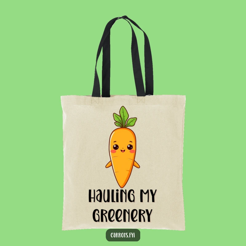 Funny Sprout Hat Carrot Tote Bag, Chic Veggie Accessory, Handy Funny Gift