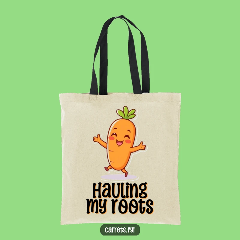 Funny Carrot Dance Tote Bag: Cheerful Veggie Accessory, Great Comedic Gift Idea