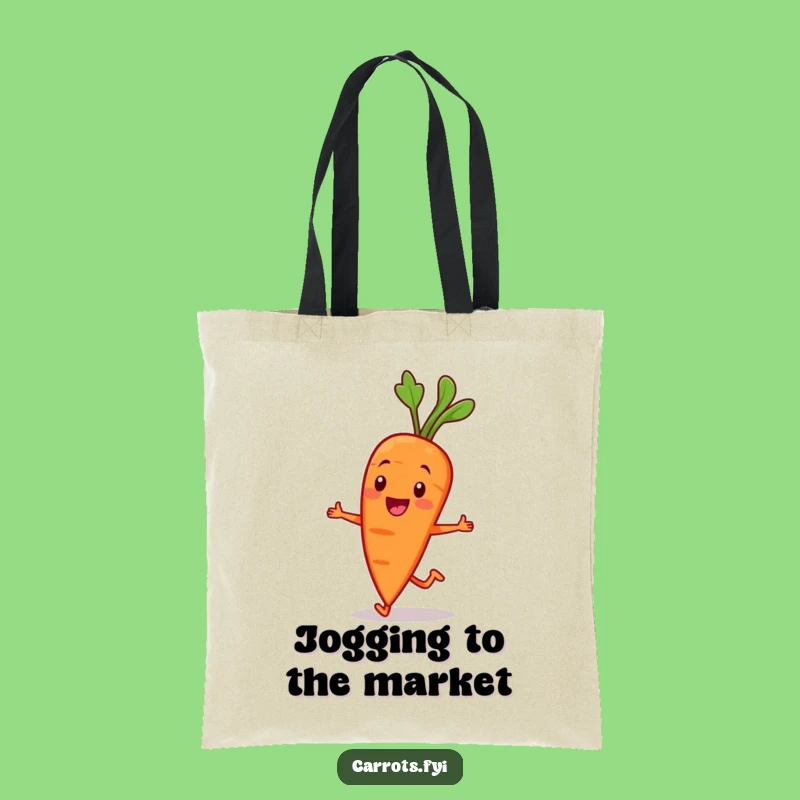 Funny Jogging Carrot Tote Bag: Carry Your Gear with This Hilarious Veggie Pal