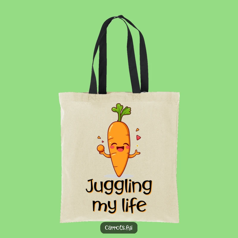 Funny Juggling Carrot Tote Bag: Hilarious & Practical for Everyday Merriment