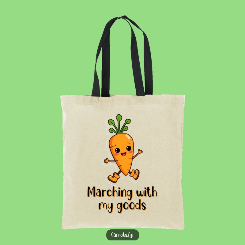 Funny Marching Carrot Tote Bag: Hilarious & Practical for Proud, Daily Errands